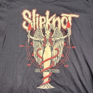 Slipknot Band Shirt Men Medium Black Death Metal Punk Grunge Pentagram Y2K